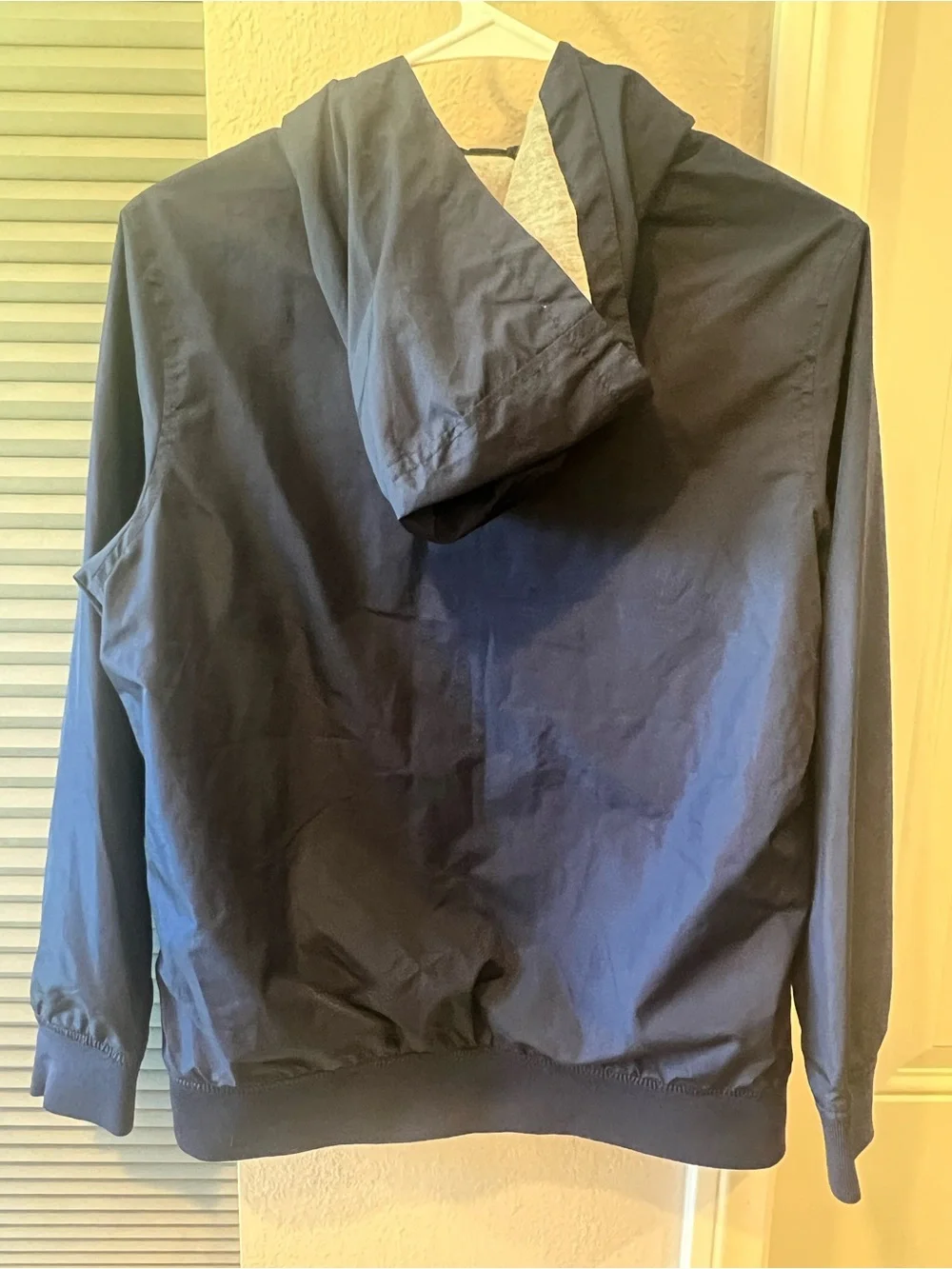 Old Navy Dark Blue Hooded Rain Jacket Bomber Style